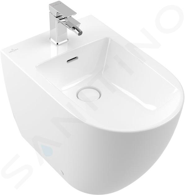 Villeroy & Boch Subway 3.0 - Bidet stojący z przelewem i otworem na baterię, kolor alpejski 44710001