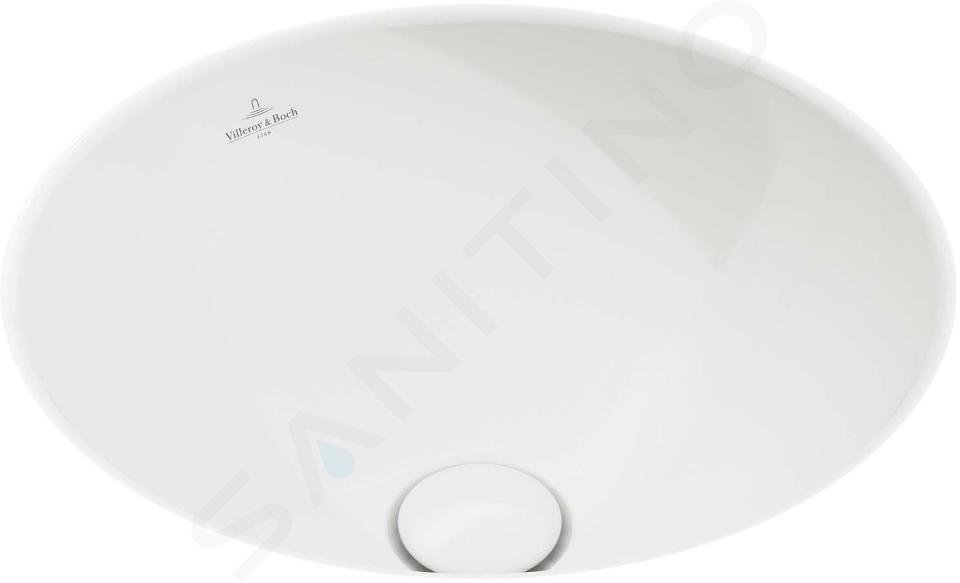 Villeroy & Boch Loop&Friends - Onderbouw wastafel, diameter 330 mm, zonder overloop, alpine wit 4A510101