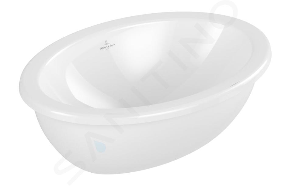 Villeroy & Boch Loop&Friends - Lavabo à encastrer, 430x280 mm, avec trop-plein, blanc alpin 4A530001