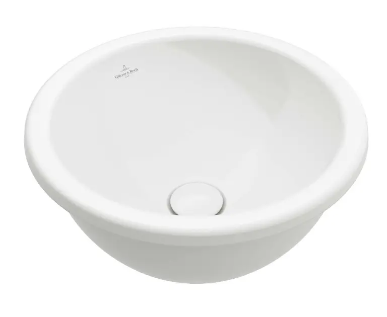 Levně Villeroy & Boch Loop&Friends - Umyvadlo zápustné, průměr 39 cm, bez přepadu, CeramicPlus, alpská bílá 4A5901R1