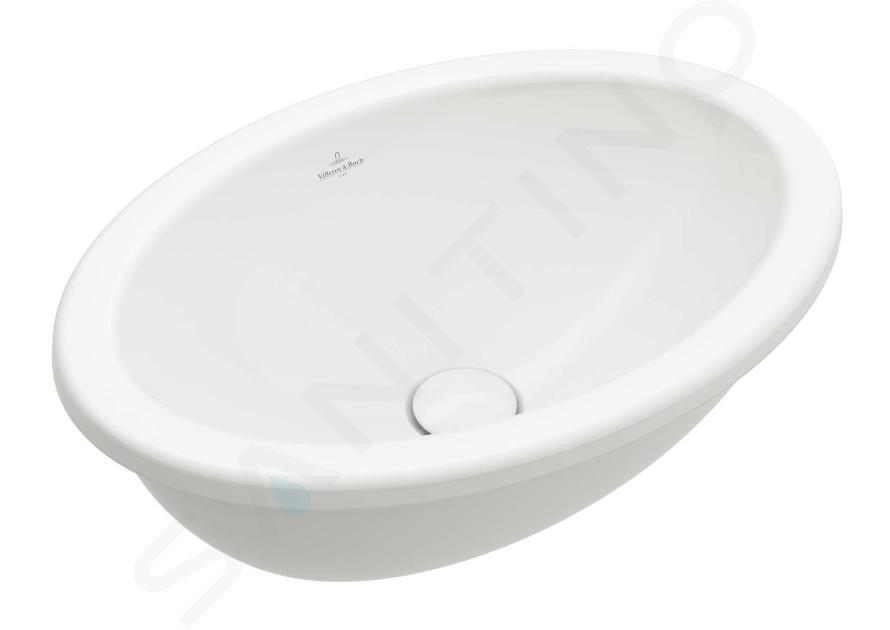 Villeroy & Boch Loop&Friends - Lavabo à encastrer, 505x365 mm, avec trop-plein, blanc alpin 4A610001