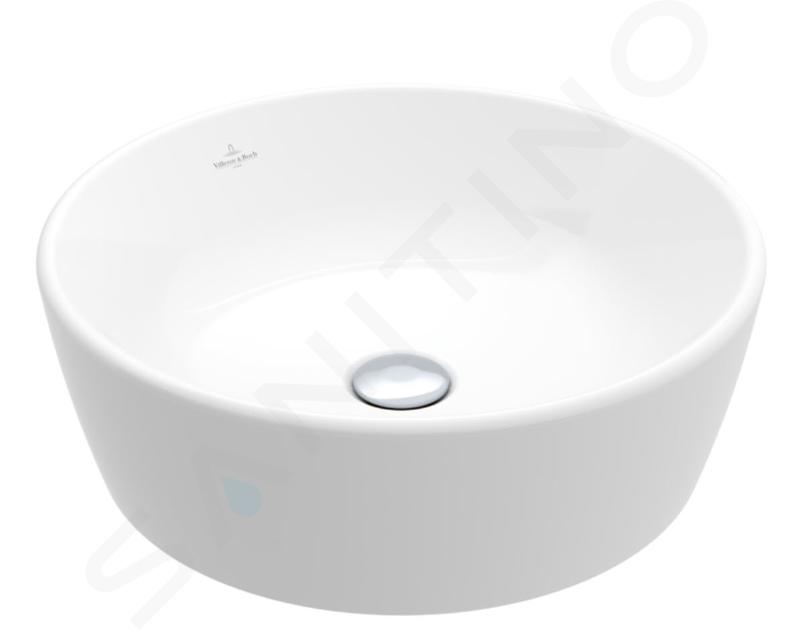 Villeroy & Boch Architectura - Lavabo da appoggio, diametro 450 mm, con troppopieno, bianco alpino 5A254501