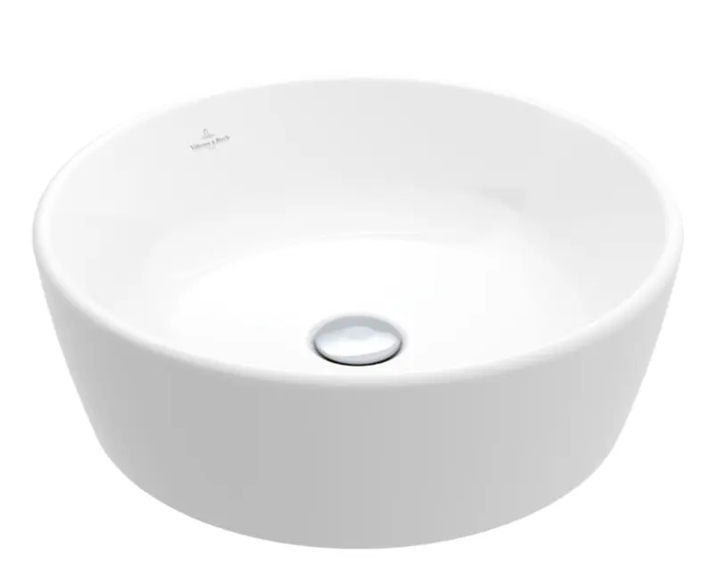 Villeroy & Boch Architectura - Umywalka nablatowa o średnicy 45 cm, bez przelewu, w kolorze bieli alpejskiej 5A254601