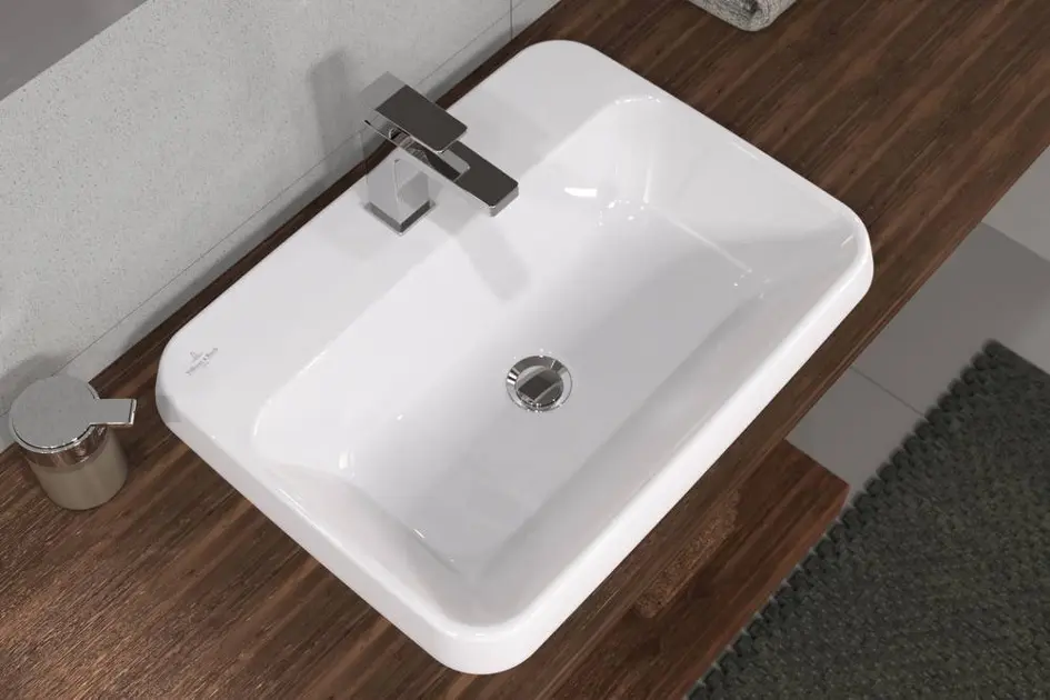 Villeroy & Boch Architectura - Lavabo 55x42 Cm, Con Rebosadero, Agujero Para Grifo, Blanco