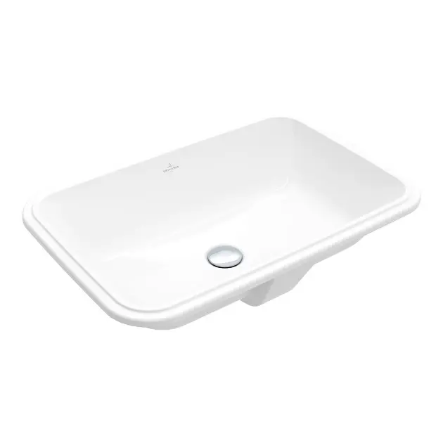 Villeroy & Boch Architectura - Lavabo à encastrer, 570x370 mm, avec trop-plein, blanc alpin 5A776001