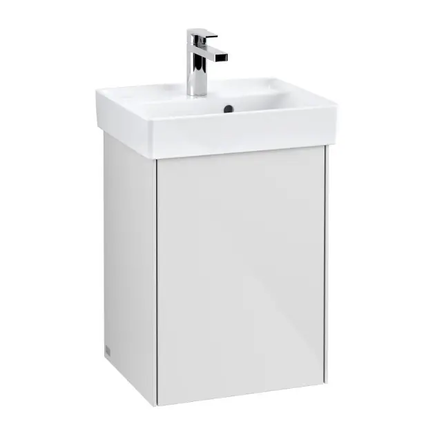 Villeroy & Boch Collaro - Waschtischunterschrank 41x55x34 cm, mit 1 Tür, Türanschlag links, Glossy White C00500DH