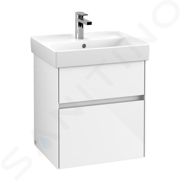 Villeroy & Boch Collaro - Waschtischunterschrank, 510x546x414 mm, 2 Auszüge, Glossy White C00700DH