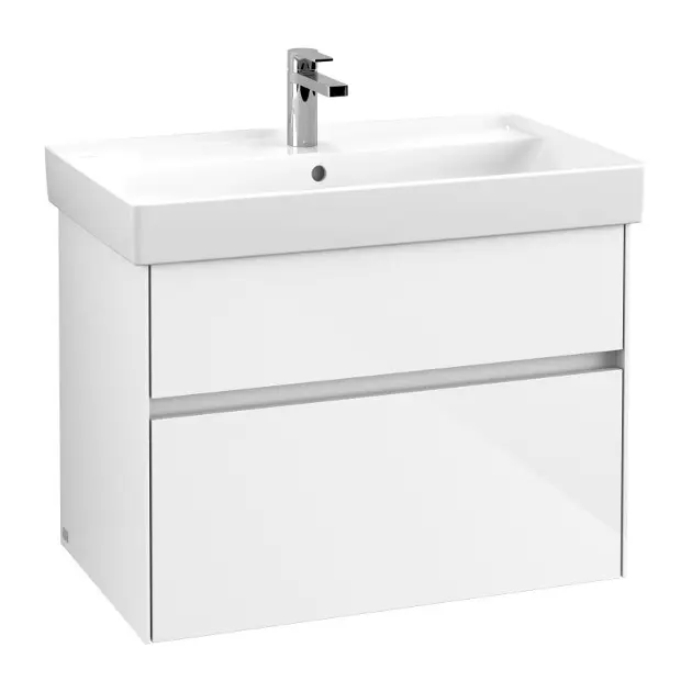Villeroy & Boch Collaro - Umývadlová skrinka, 75x55x44 cm, 2 zásuvky, Glossy White C01000DH