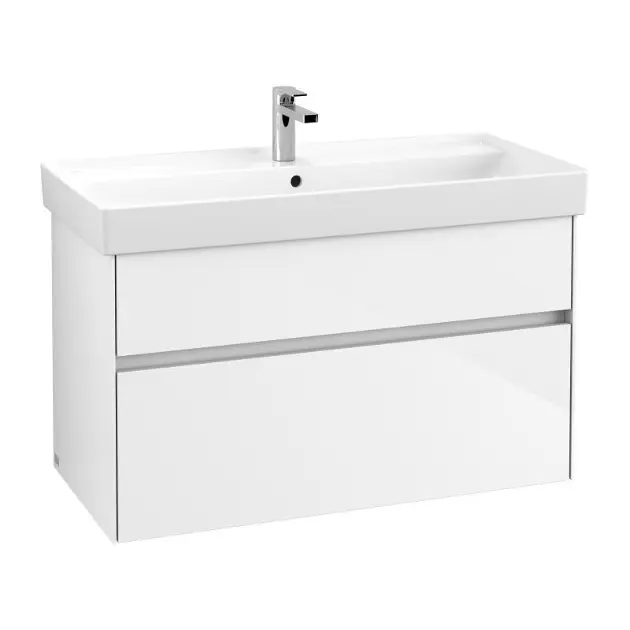 Villeroy & Boch Collaro - Szafka podumywalkowa, 95x55x44 cm, 2 szuflady, Biały błyszczący C01100DH