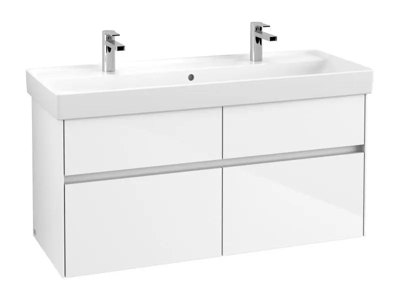 Villeroy & Boch Collaro - Wastafelonderkast, 115x55x44 cm, 4 laden, Glossy White C01200DH