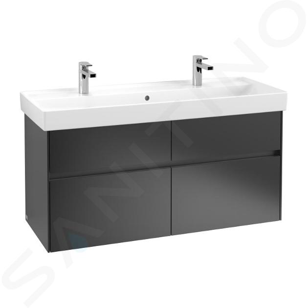 familie Grondwet Wet en regelgeving Villeroy & Boch Collaro - Wastafelkast, 1154x546x444 mm, 4 laden, mat zwart  C01200PD | Sanitino.nl