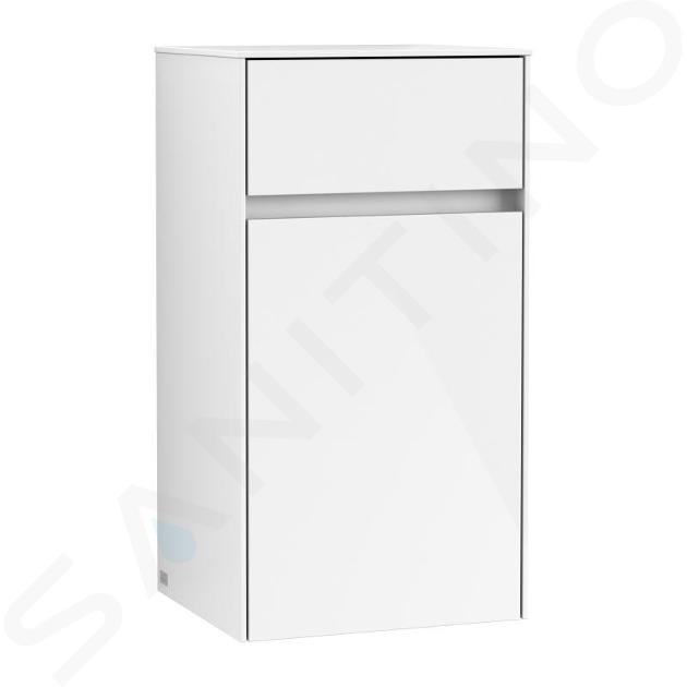 Villeroy & Boch Collaro - Seitenschrank, 404x748x349 mm, 1 Tür, Türanschlag links, Glossy White C03200DH