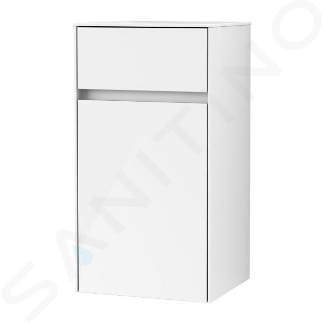 Villeroy & Boch Collaro - Seitenschrank, 40x75x35 cm, 1 Tür, Türanschlag rechts, Glossy White C03201DH