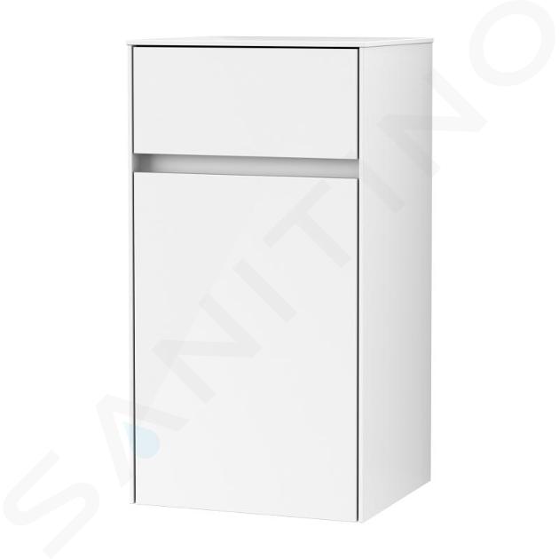 Villeroy & Boch Collaro - Armoire latérale, 404x748x349 mm, 1 porte, charnières à droite, Glossy White C03201DH