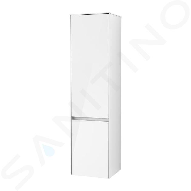 Villeroy & Boch Collaro - Magas szekrény, 404x1538x349 mm, 2 ajtó, zsanérok balra, fényes fehér színű C03300DH