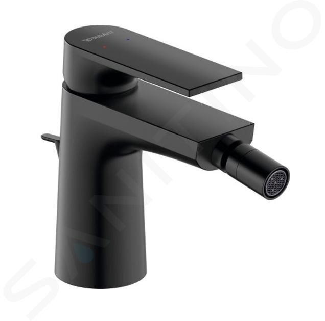 Duravit Tulum - Grifo de bidé, con desagüe, negro mate TU2400001046