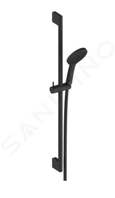 Duravit Duchas - Conjunto de alcachofa de ducha, barra y manguera, negro  mate UV0680001046