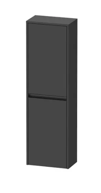Duravit Ketho.2 - Armario 132x40x24 cm, 2 puertas, bisagras a la izquierda, grafito mate K21319L49490000