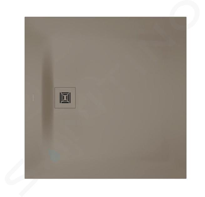 Duravit Sustano - Sprchová vanička, 100x100 cm, DuraSolid, matná béžová 720275640000000
