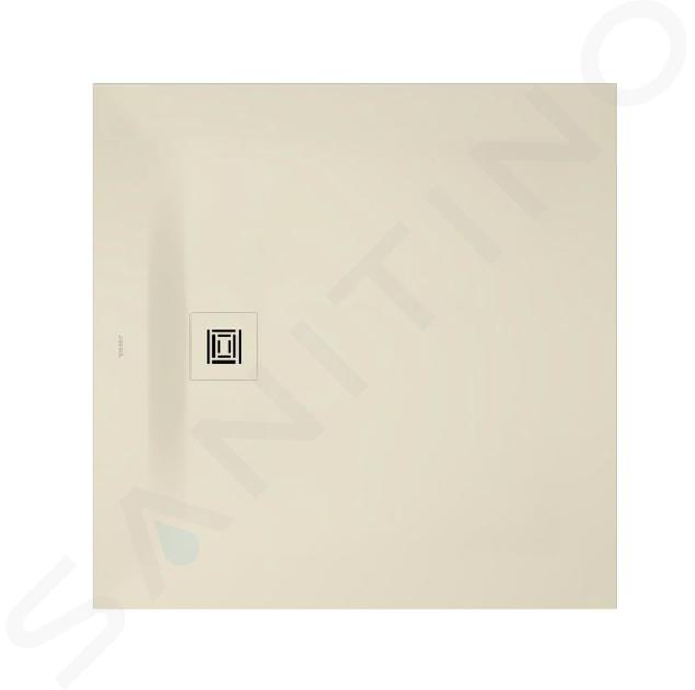 Duravit Sustano - Sprchová vanička, 100x100 cm, DuraSolid, matná krémová 720275620000000