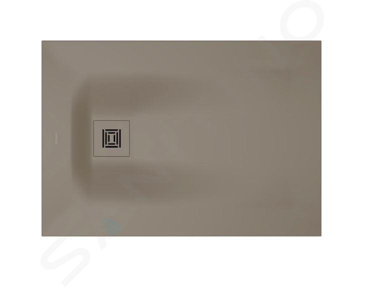 Duravit Sustano - Sprchová vanička, 100x70 cm, DuraSolid, matná béžová 720272640000000