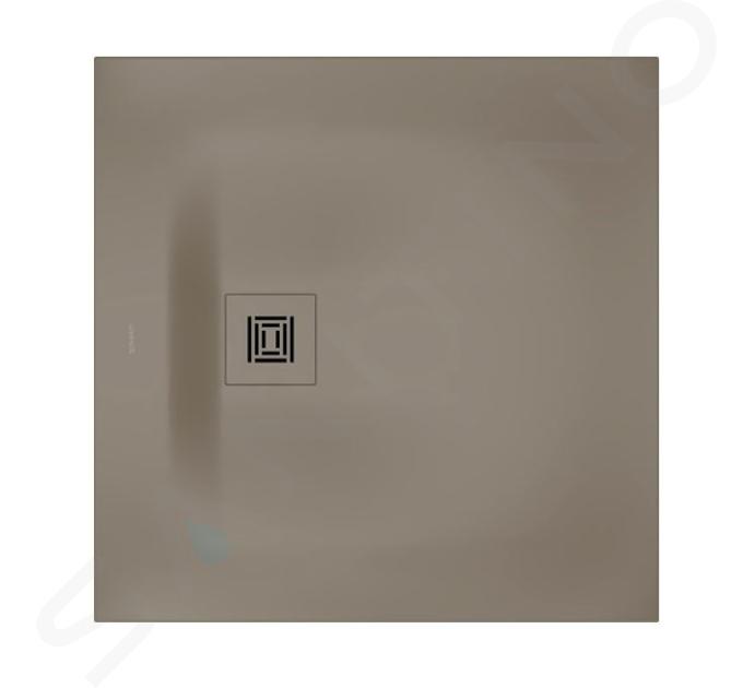 Duravit Sustano - Sprchová vanička, 80x80 cm, DuraSolid, matná béžová 720269640000000