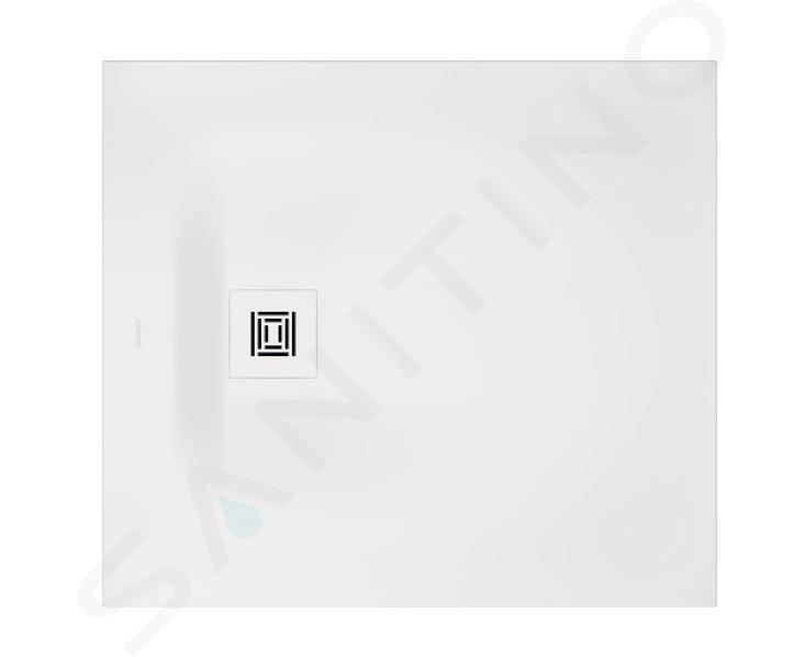 Duravit Sustano - Sprchová vanička, 90x80 cm, DuraSolid, matná bílá 720270740000000