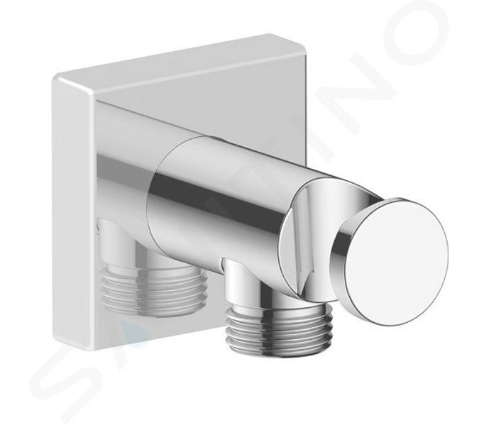 Duravit Accessoires - Coude de raccordement avec support, chrome UV0630010010