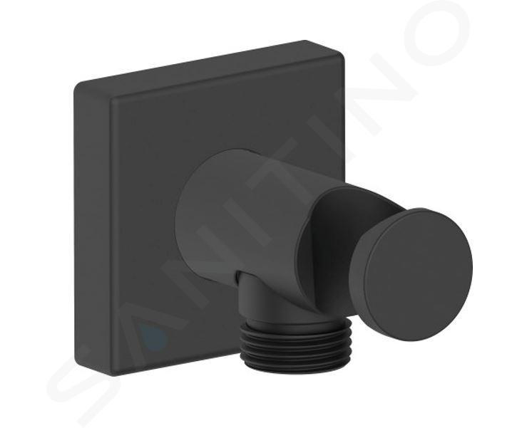 Duravit Accessori - Presa d'acqua a muro con supporto doccia, nero opaco UV0630010046