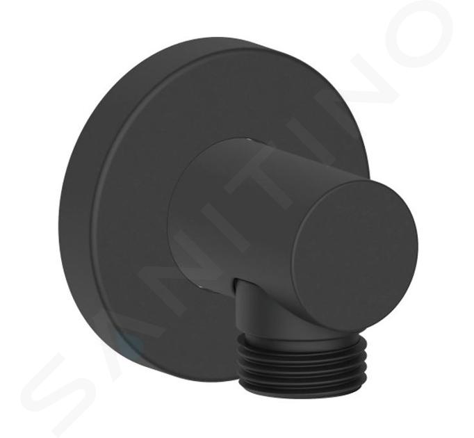 Duravit Accessoires - Coude de raccordement de douche, noir mat UV0630008046