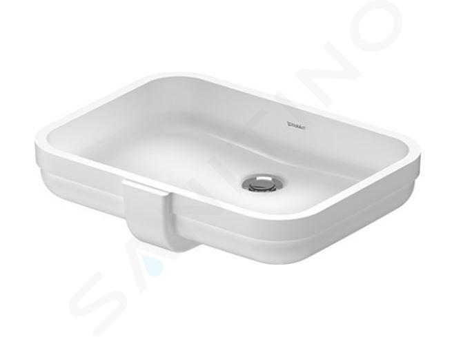 Duravit Soleil by Starck - Umývadlo, 490x350 mm, zápustné, s prepadom, bez otvoru na batériu, biela 0397490060