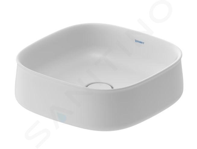 Duravit Zencha - Lavabo à poser, 42x42 cm, sans trop-plein, DuraCeram, blanc mat 2373423279