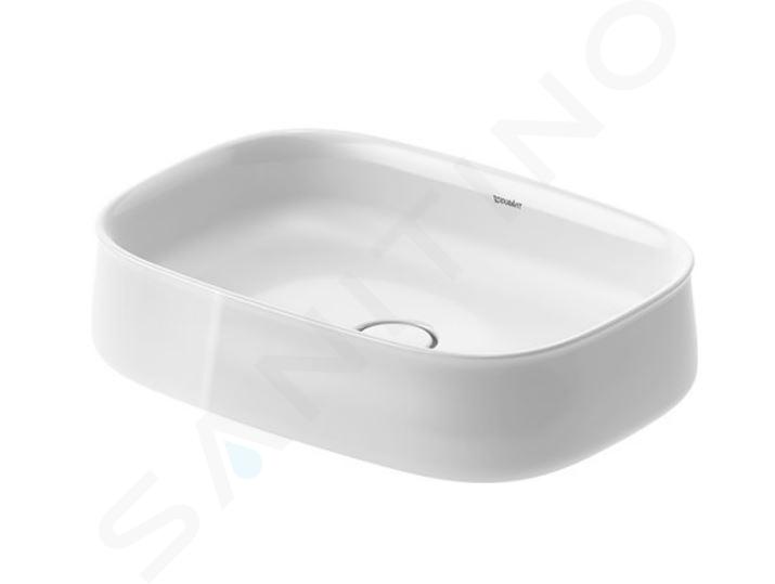 Duravit Zencha - Lavabo à poser, 550x390 mm, sans trop-plein, DuraCem, blanc 2373550079