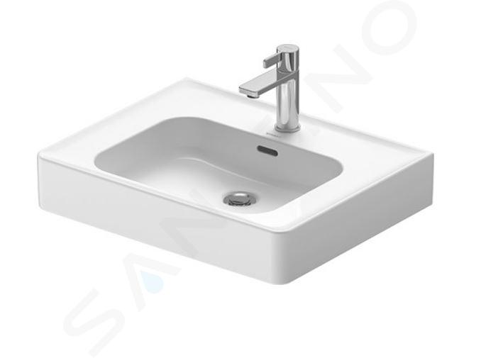 Duravit Soleil by Starck - Lavoar pe mobilier 600x480 mm, cu preaplin, orificiu pentru baterie, alb 2377600000