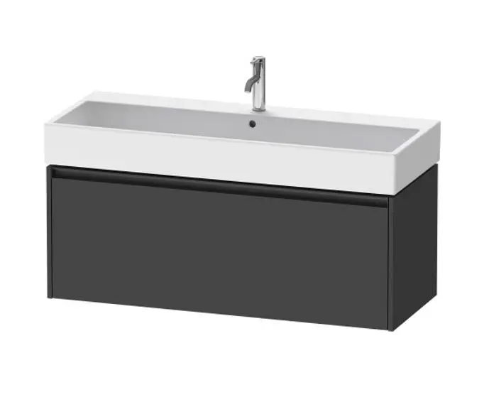 Duravit Ketho.2 - Umyvadlová skříňka 44x118x46 cm, 1 zásuvka, grafit mat K25079049490000