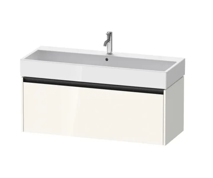 Levně Duravit Ketho.2 - Umyvadlová skříňka 44x118x46 cm, 1 zásuvka, lesklá bílá K25079022220000