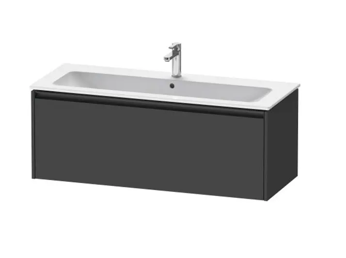 Levně Duravit Ketho.2 - Umyvadlová skříňka 44x121x48 cm, 1 zásuvka, grafit mat K25065049490000