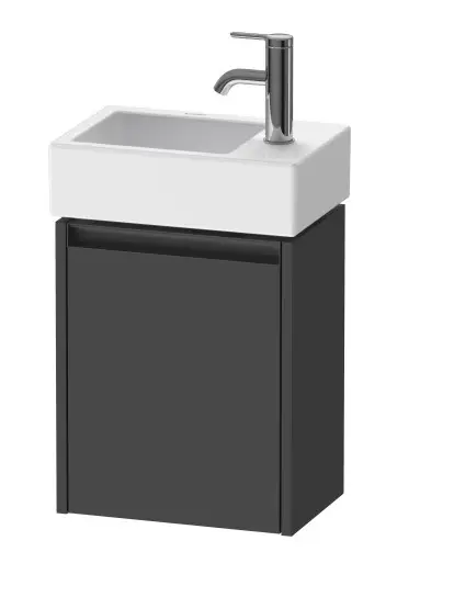 Levně Duravit Ketho.2 - Umyvadlová skříňka 44x36x24 cm, 1 dvířka, panty vlevo, grafit mat K25071L49490000