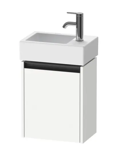 Duravit Ketho.2 - Mobiletto sottolavabo, 440x364x238 mm, 1 anta, cardini a sx, bianco opaco K25071L18180000