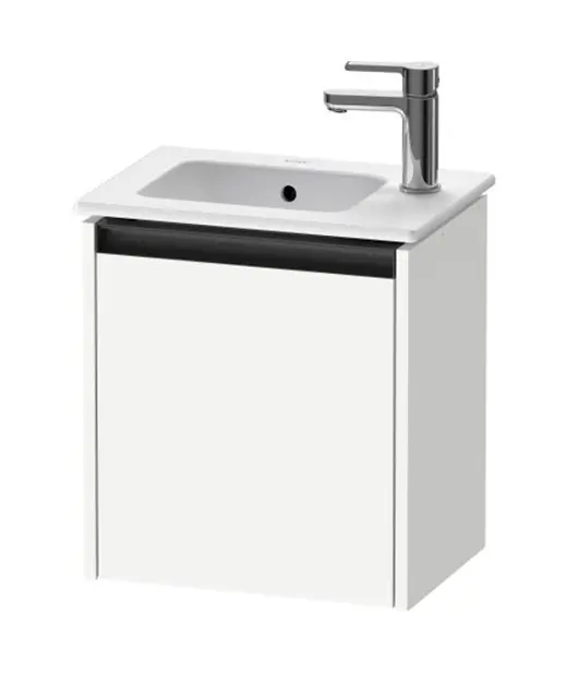 Duravit Ketho.2 - Mobiletto sottolavabo, 44x41x29 cm, 1 anta, cardini a dx, bianco opaco K25060R18180000