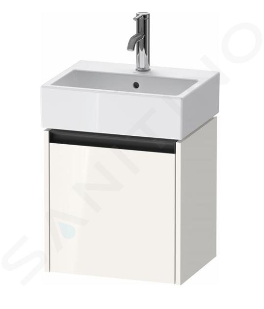 Duravit Ketho.2 - Meuble-vasque 44x43x34 cm, 1 porte, charnières à droite, blanc brillant K25070L22220000