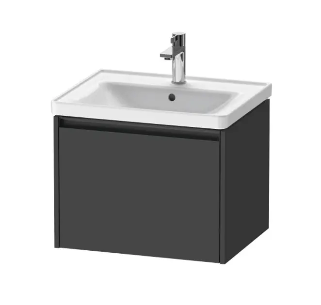 Levně Duravit Ketho.2 - Umyvadlová skříňka 44x58x46 cm, 1 zásuvka, grafit mat K25081049490000