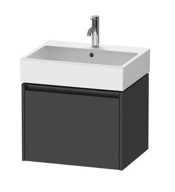 Duravit Ketho.2 - Szafka podumywalkowa 44x58x46 cm, 1 szuflada, mat grafit K25075049490000