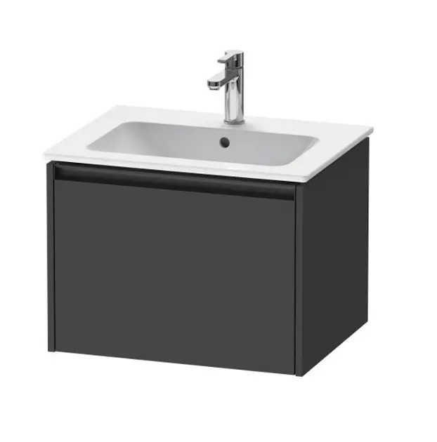 Levně Duravit Ketho.2 - Umyvadlová skříňka 44x61x48 cm, 1 zásuvka, grafit mat K25062049490000