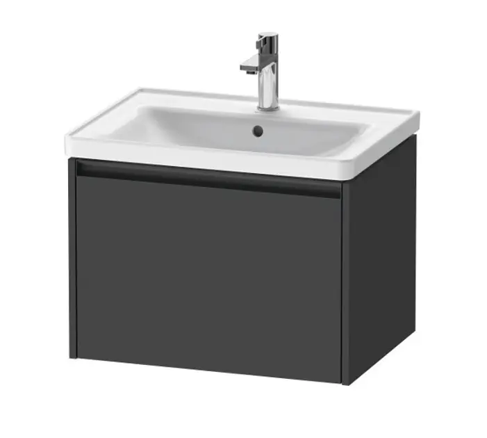 Levně Duravit Ketho.2 - Umyvadlová skříňka 44x63x46 cm, 1 zásuvka, grafit mat K25082049490000