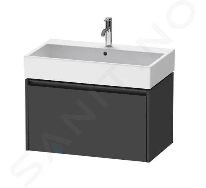 Duravit Ketho.2 - Waschtischunterschrank, 44x78x46 cm, 1 Auszug, Graphit matt K25077049490000