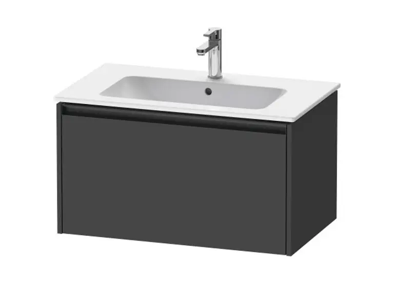 Levně Duravit Ketho.2 - Umyvadlová skříňka 44x81x48 cm, 1 zásuvka, grafit mat K25063049490000