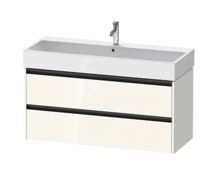 Duravit Ketho.2 - Mueble de lavabo 549x1184x460 mm, 2 cajones, blanco brillante K25279022220000