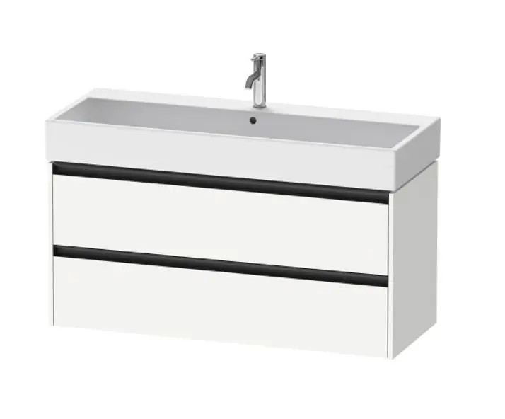 Duravit Ketho.2 - Waschtischunterschrank, 55x118x46 cm, 2 Auszüge, weiß matt K25279018180000