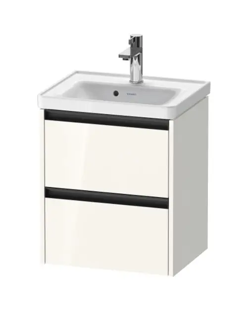 Levně Duravit Ketho.2 - Umyvadlová skříňka 55x48x38 cm, 2 zásuvky, lesklá bílá K25280022220000
